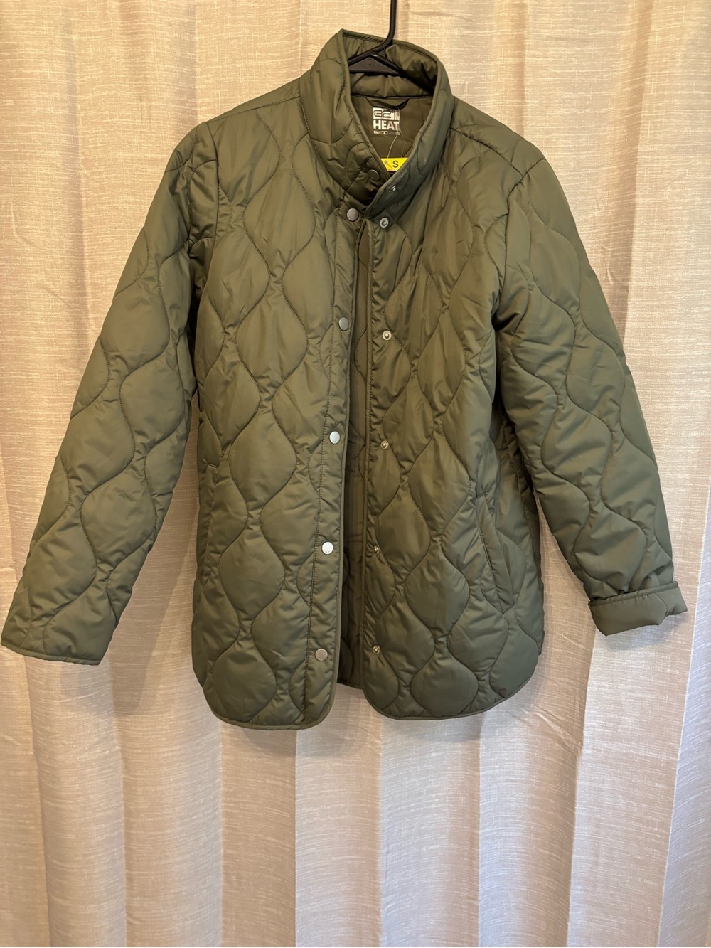 32 Degrees Olive Green Quilted Puffer Jacket